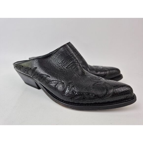 Golden Goose Women's Santiago Western Black Mule Slip On Booties Size 39 - Picture 1 of 6